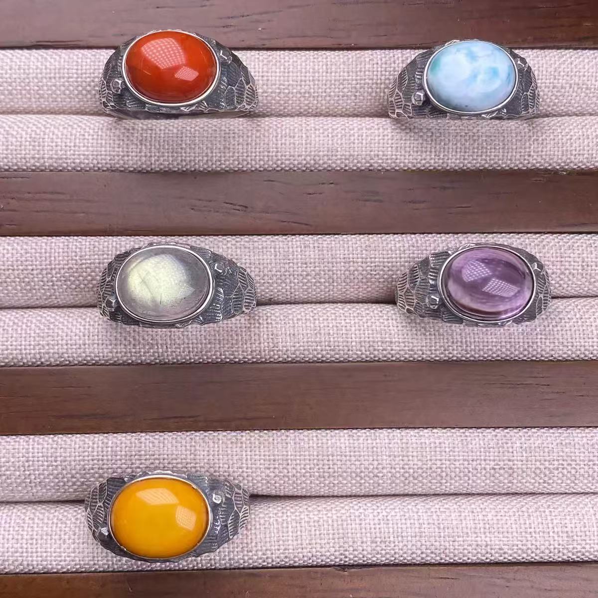 Nature crystals gemstones s925