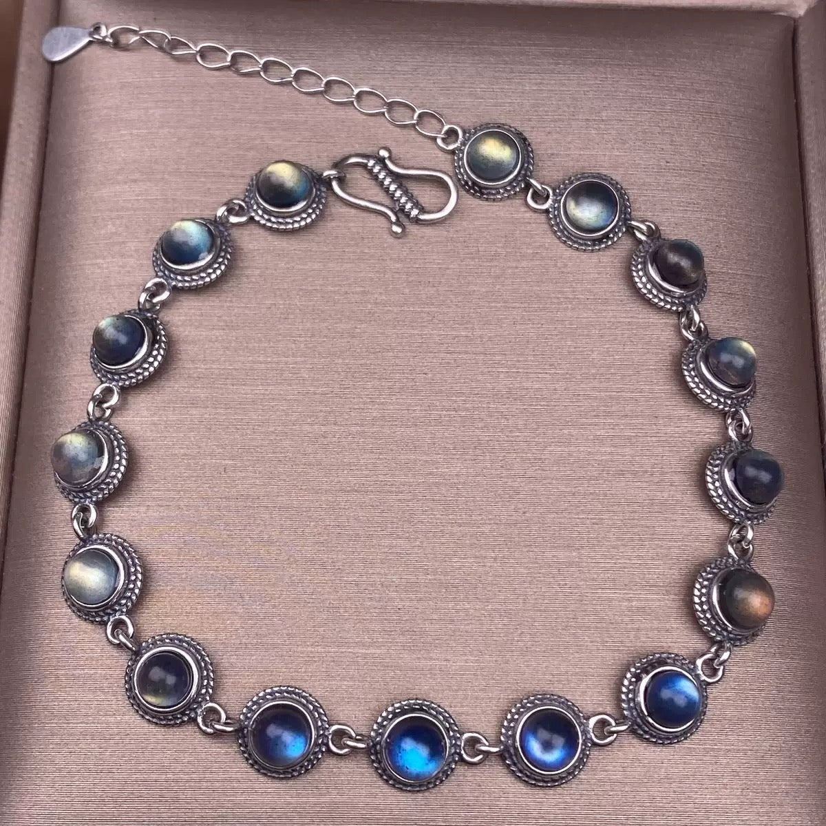 Grey moonstone bracelet S925