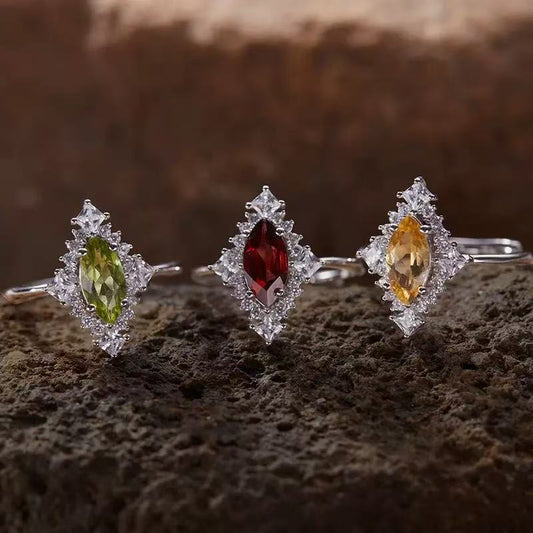 Nature peridot ring s925