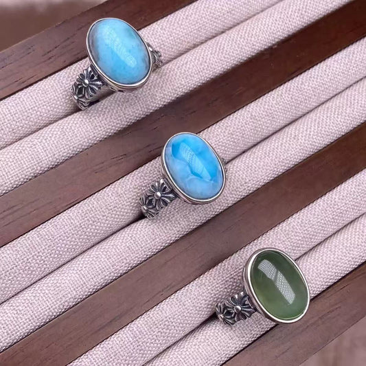 Nature Larimar ring s925