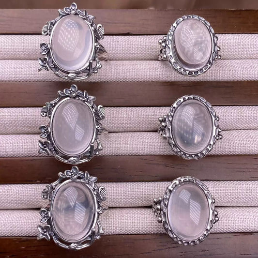 Rose quartz ring s925