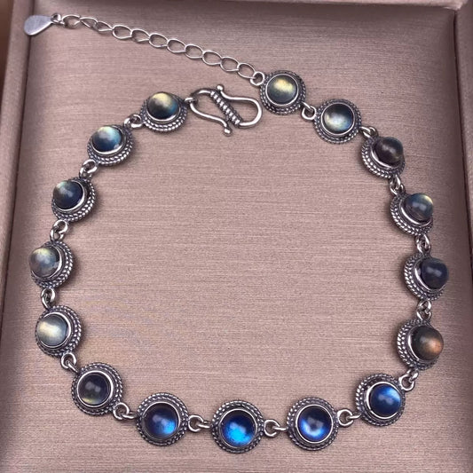 Grey moonstone bracelet S925